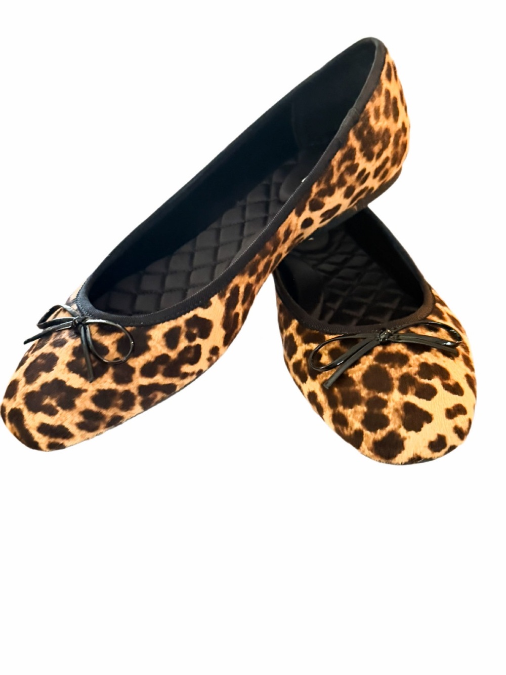 NIB Birdies The Hummingbird Calf Hair Leopard Print Ballerina Flat , size 9